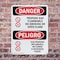 Signmission Propane Gas Flammable No Smoking Danger Sign, Plastic, 7in W x 10in L, 2PK OS-2PACK-DS-P-710-VS-1539 - alternate 2